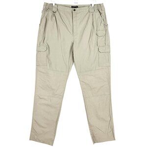 5.11 Tactical Mens Outdoor Brown Elastic Utility Cargo Pants 46x40 Unhemmed NWOT